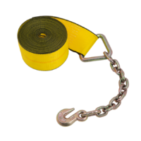 4”x30’ Winch Strap With The Chain and Clevis Hook