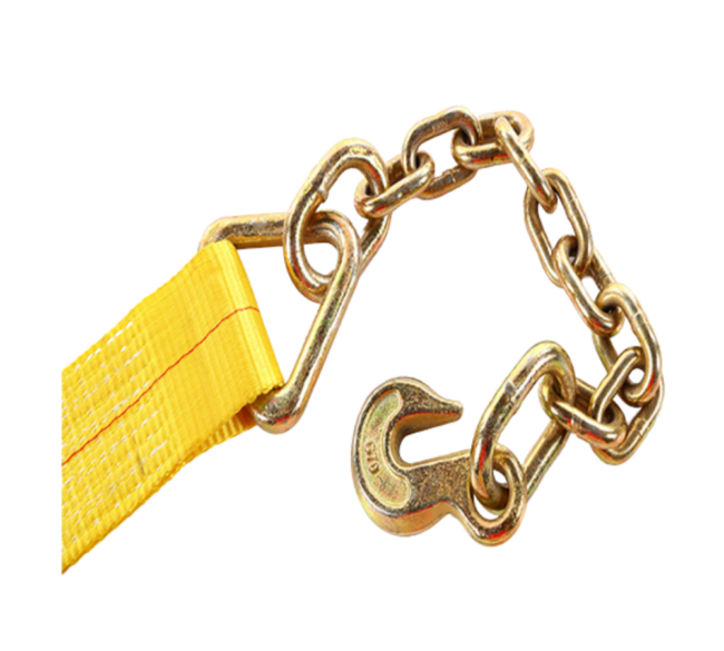 3 Inch x 30 Feet Ratchet Strap With The Chain and Clevis Hook - Image 4