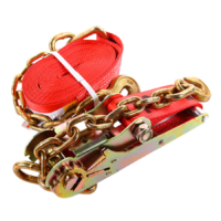 4 Inch x 40 feet Ratchet Strap With The Chain and Clevis Hook