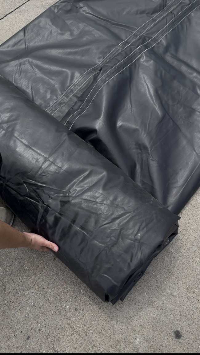 Rip Stop 8ft Drop Tarp Set 2 Piece 27x24 Black Ultra Light