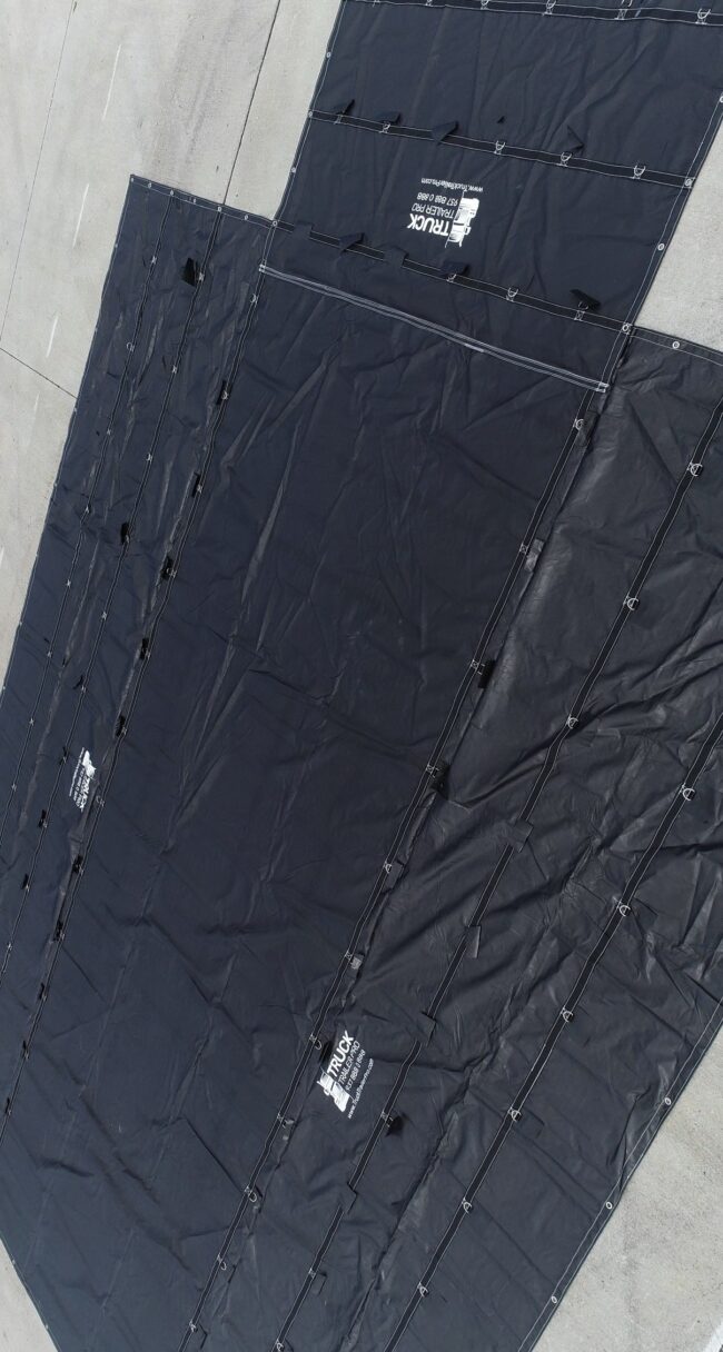 Rip Stop 8ft Drop Tarp Set 2 Piece 27x24 Black Ultra Light