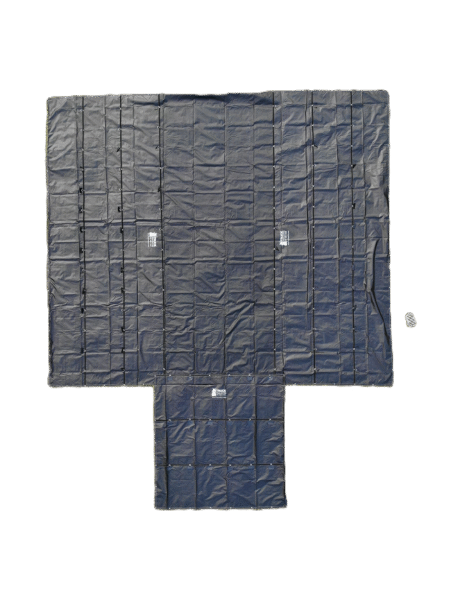Super Light Ripstop Tarp 21' X 24' (8 Ft Drop, Flap, Black)